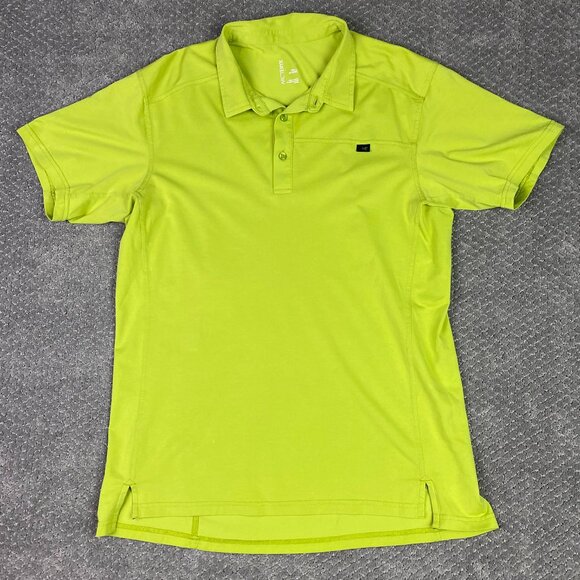 Arc'teryx Arcteryx Polo Shirt Men's Large Captive Lime Green Stretch - Picture 1 of 9